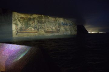 Pixel Sharp projects Bayeux Tapestry on White Cliffs of Dover with Panasonic